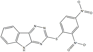 3-[(2,4-dinitrophenyl)sulfanyl]-5H-[1,2,4]triazino[5,6-b]indole Structure