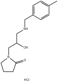 1-(2-hydroxy-3-{[(4-methylphenyl)methyl]amino}propyl)pyrrolidin-2-one hydrochloride Structure