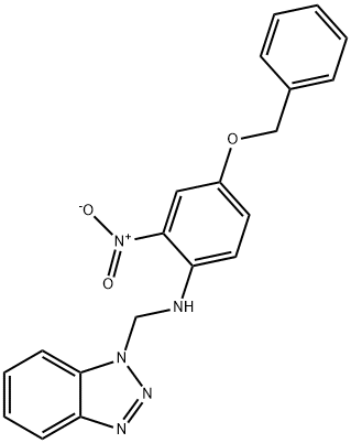 N-((1H-Benzo[D][1,2,3]Triazol-1-Yl)Methyl)-4-(Benzyloxy)-2-Nitroaniline 구조식 이미지