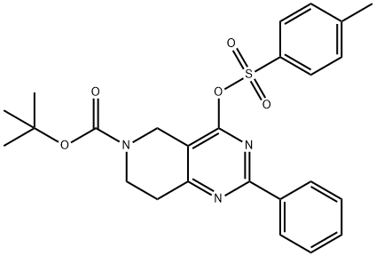 Tert-Butyl 2-Phenyl-4-(P-Tolylsulfonyloxy)-7,8-Dihydropyrido[4,3-D]Pyrimidine-6(5H)-Carboxylate 구조식 이미지