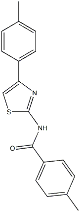 4-methyl-N-[4-(4-methylphenyl)-1,3-thiazol-2-yl]benzamide Structure