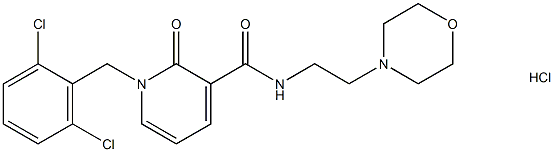 1-[(2,6-dichlorophenyl)methyl]-N-[2-(morpholin-4-yl)ethyl]-2-oxo-1,2-dihydropyridine-3-carboxamide hydrochloride Structure