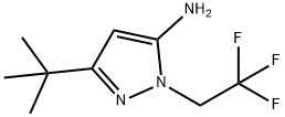3-Tert-Butyl-1-(2,2,2-Trifluoroethyl)-1H-Pyrazol-5-Amine 구조식 이미지