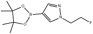 1-(2-FLUOROETHYL)-4-(4,4,5,5-TETRAMETHYL-1,3,2-DIOXABOROLAN-2-YL)-1 H-PYRAZOLE 구조식 이미지