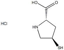 L-프롤린,4-메르캅토-,염산염(1:1),(4R)- 구조식 이미지