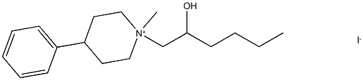 1-(2-hydroxyhexyl)-1-methyl-4-phenylpiperidin-1-ium iodide 구조식 이미지