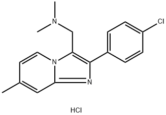 {[2-(4-chlorophenyl)-7-methylimidazo[1,2-a]pyridin-3-yl]methyl}dimethylamine hydrochloride 구조식 이미지