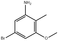 5-브로모-3-메톡시-2-메틸아닐린 구조식 이미지