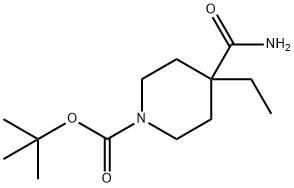 1-Boc-4-ethylpiperidine-4-carboxamide Structure