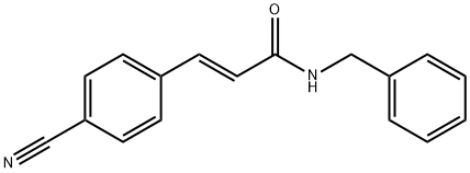 (2E)-N-benzyl-3-(4-cyanophenyl)prop-2-enamide 구조식 이미지