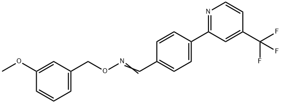 (E)-[(3-methoxyphenyl)methoxy]({4-[4-(trifluoromethyl)pyridin-2-yl]phenyl}methylidene)amine Structure