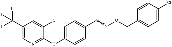 (E)-[(4-{[3-chloro-5-(trifluoromethyl)pyridin-2-yl]oxy}phenyl)methylidene][(4-chlorophenyl)methoxy]amine 구조식 이미지