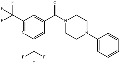 1-[2,6-bis(trifluoromethyl)pyridine-4-carbonyl]-4-phenylpiperazine Structure