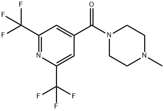 1-[2,6-bis(trifluoromethyl)pyridine-4-carbonyl]-4-methylpiperazine Structure