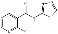 2-chloro-N-(1,3,4-thiadiazol-2-yl)pyridine-3-carboxamide 구조식 이미지