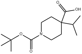 1-Boc-4-이소프로필-4-피페리딘카르복실산 구조식 이미지