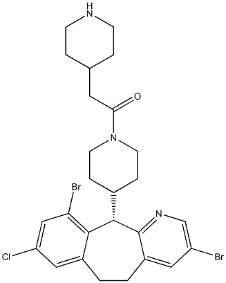 1-{4-[(2S)-6,15-dibromo-13-chloro-4-azatricyclo[9.4.0.03,]pentadeca-1(15),3,5,7,11,13-hexaen-2-yl]piperidin-1-yl}-2-(piperidin-4-yl)ethan-1-one Structure