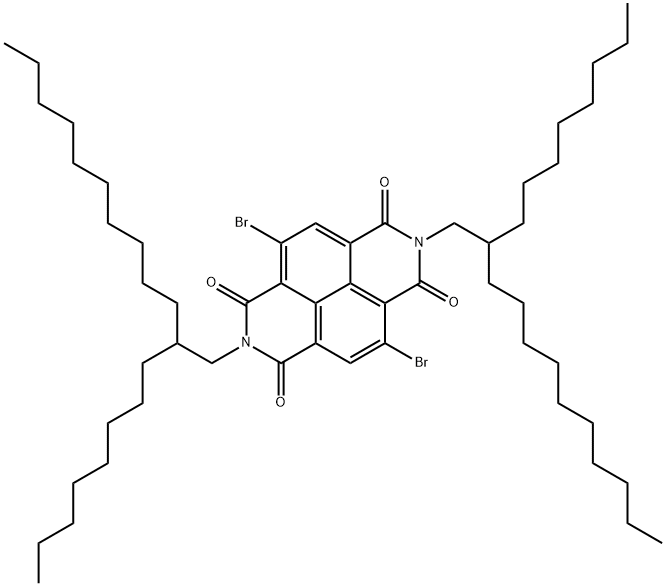 4,9-DibroMo-2,7-bis(2-octyldodecyl)benzo[lMn][3,8]phenanthroline-1,3,6,8(2H,7H)-tetraone Structure