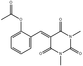 2-[(1,3-dimethyl-2,4,6-trioxo-1,3-diazinan-5-ylidene)methyl]phenyl acetate Structure