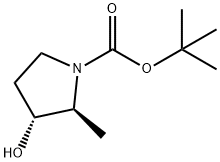 tert-butyl (2s,3r)-3-hydroxy-2-methylpyrrolidine-1-carboxylate Structure