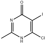 6-chloro-5-iodo-2-methylpyrimidin-4-ol(WX192146) 구조식 이미지