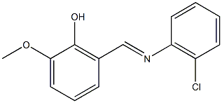 2-{[(2-chlorophenyl)imino]methyl}-6-methoxyphenol 구조식 이미지