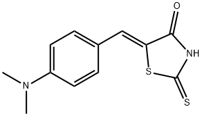 (5Z)-5-{[4-(dimethylamino)phenyl]methylidene}-2-sulfanylidene-1,3-thiazolidin-4-one 구조식 이미지