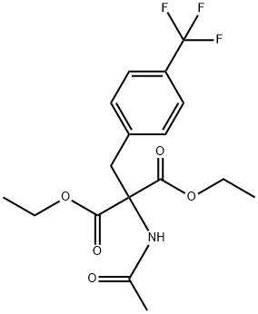 diethyl 2-(acetylamino)-2-[4-(trifluoromethyl)benzyl]malonate 구조식 이미지