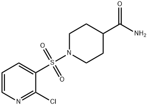 1-[(2-chloropyridin-3-yl)sulfonyl]piperidine-4-carboxamide Structure