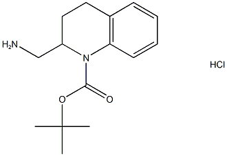 2-AMinoMethyl-1-N-Boc-1,2,3,4-tetrahydroquinoline HCl 구조식 이미지