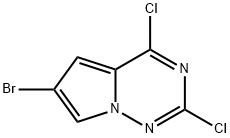 6-bromo-2,4-dichloropyrrolo[2,1-f][1,2,4]triazine 구조식 이미지