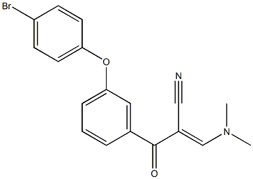 (2E)-2-[(E)-3-(4-bromophenoxy)benzoyl]-3-(dimethylamino)prop-2-enenitrile 구조식 이미지