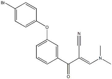 (2E)-2-[(E)-3-(4-bromophenoxy)benzoyl]-3-(dimethylamino)prop-2-enenitrile Structure