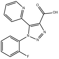 1-(2-fluorophenyl)-5-(pyridin-2-yl)-1H-1,2,3-triazole-4-carboxylic acid 구조식 이미지