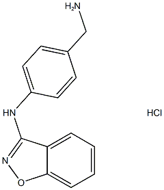 N-(4-(AMINOMETHYL)PHENYL)BENZO[D]ISOXAZOL-3-AMINE HCL 구조식 이미지