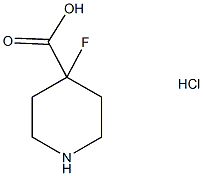 4-플루오로-4-피페리딘카르복실산염산염 구조식 이미지