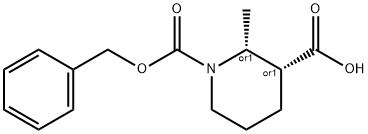 (2R,3R)-rel-1,3-Piperidinedicarboxylic acid, 2-methyl-, 1-(phenylmethyl) ester 구조식 이미지