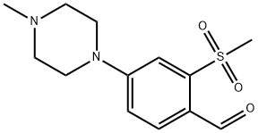 4-(4-메틸피페라진-1-일)-2-(메틸술포닐)벤즈알데히드 구조식 이미지