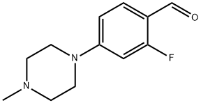 2-플루오로-4-(4-메틸피페라진-1-일)벤즈알데히드 구조식 이미지