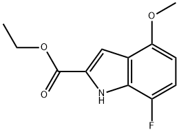ethyl 7-fluoro-4-methoxy-1h-indole-2-carboxylate 구조식 이미지