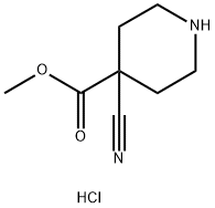 methyl 4-cyanopiperidine-4-carboxylate hcl Structure