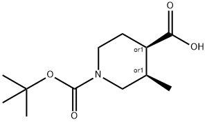 CIS-1-N-BOC-3-METHYL-ISONIPECOTICACID Structure