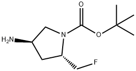 4-아미노-2-플루오로메틸-피롤리딘-1-카르복실산tert-부틸 구조식 이미지