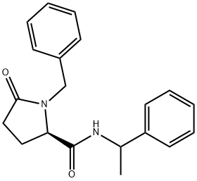 (2R)-1-benzyl-5-oxo-N-(1-phenylethyl)pyrrolidine-2-carboxamide Structure