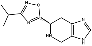 (S)-3-isopropyl-5-(4,5,6,7-tetrahydro-1H-imidazo[4,5-c]pyridin-6-yl)-1,2,4-oxadiazole 구조식 이미지