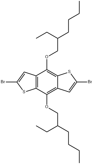 2,6-Dibromo-4,8-bis[(2-ethylhexyl)oxy]-benzo[1,2-b:4,5-b']dithiophene Structure