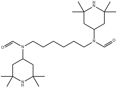 N,N′-1,6-헥세인다이일비스[N-(2,2,6,6-테트라메틸-4-피페리  딘일)포름아미드 구조식 이미지