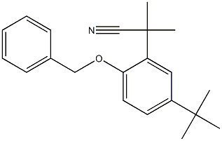 벤젠아세토니트릴,5-(1,1-디메틸에틸)-α,α-디메틸-2-(페닐메톡시)- 구조식 이미지