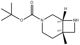 (1R,6S)-rel-3-Boc-6-Methyl-3,8-diazabicyclo[4.2.0]octane Structure