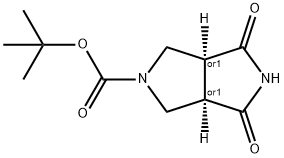 RaceMic cis-4,6-dioxo- hexahydro-pyrrolo[3,4-c]pyrrole-2-carboxylic acid tert-butyl ester Structure
